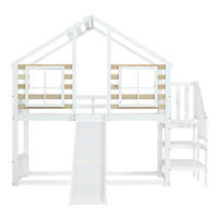 HAUSBETT 90/200 cm Weiß - Ahornfarben/Weiß, Holz/Holzwerkstoff - Raumix
