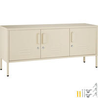 SIDEBOARD Baker, Kippschutz, höhenverstellbare Füße, creme - Creme, Metall (120/55.5/37.5cm) - tectake
