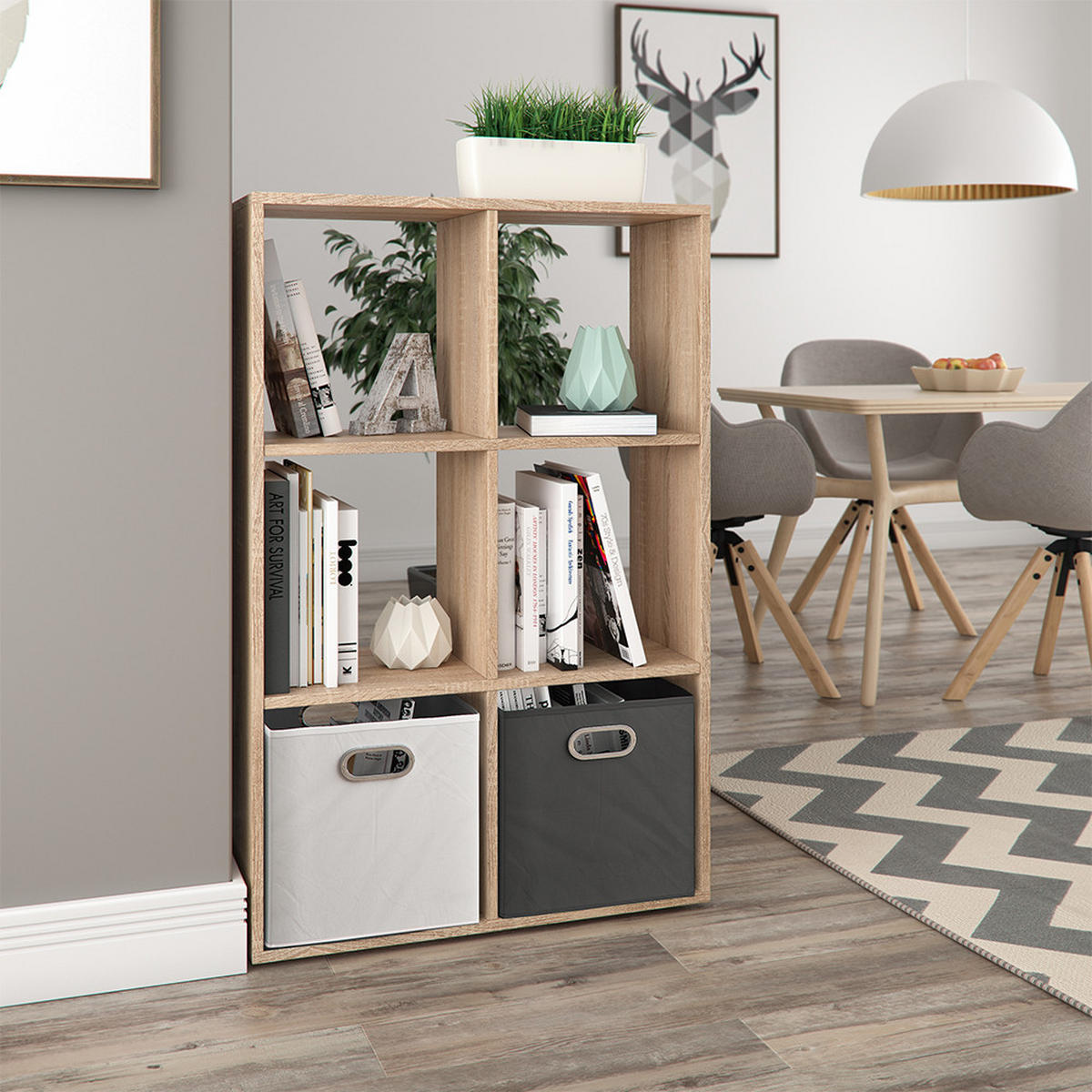 RAUMTEILER Karree Sonoma 72 x 107.8 cm - Sonoma Eiche, Holzwerkstoff (72/107.8/29cm) - Vicco