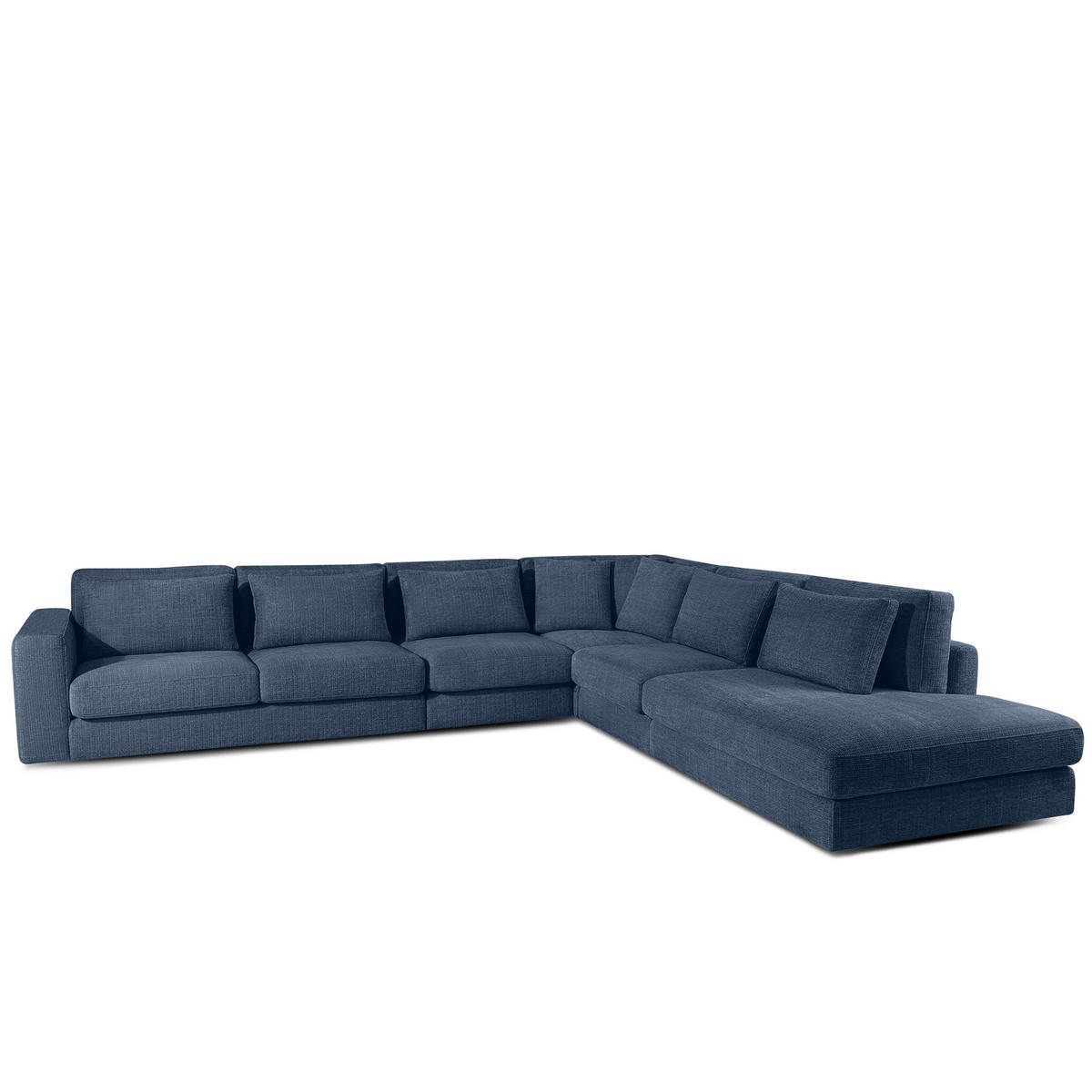 ECKSOFA XL rechts VERUS - Dunkelblau, Holz/Holzwerkstoff (377/328cm) - KONSIMO®