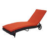 SONNENLIEGE Anthrazit, Orange - Anthrazit/Orange, Kunststoff (60/91/205cm) - MCW