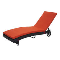 SONNENLIEGE Anthrazit, Orange - Anthrazit/Orange, Kunststoff (60/91/205cm) - MCW
