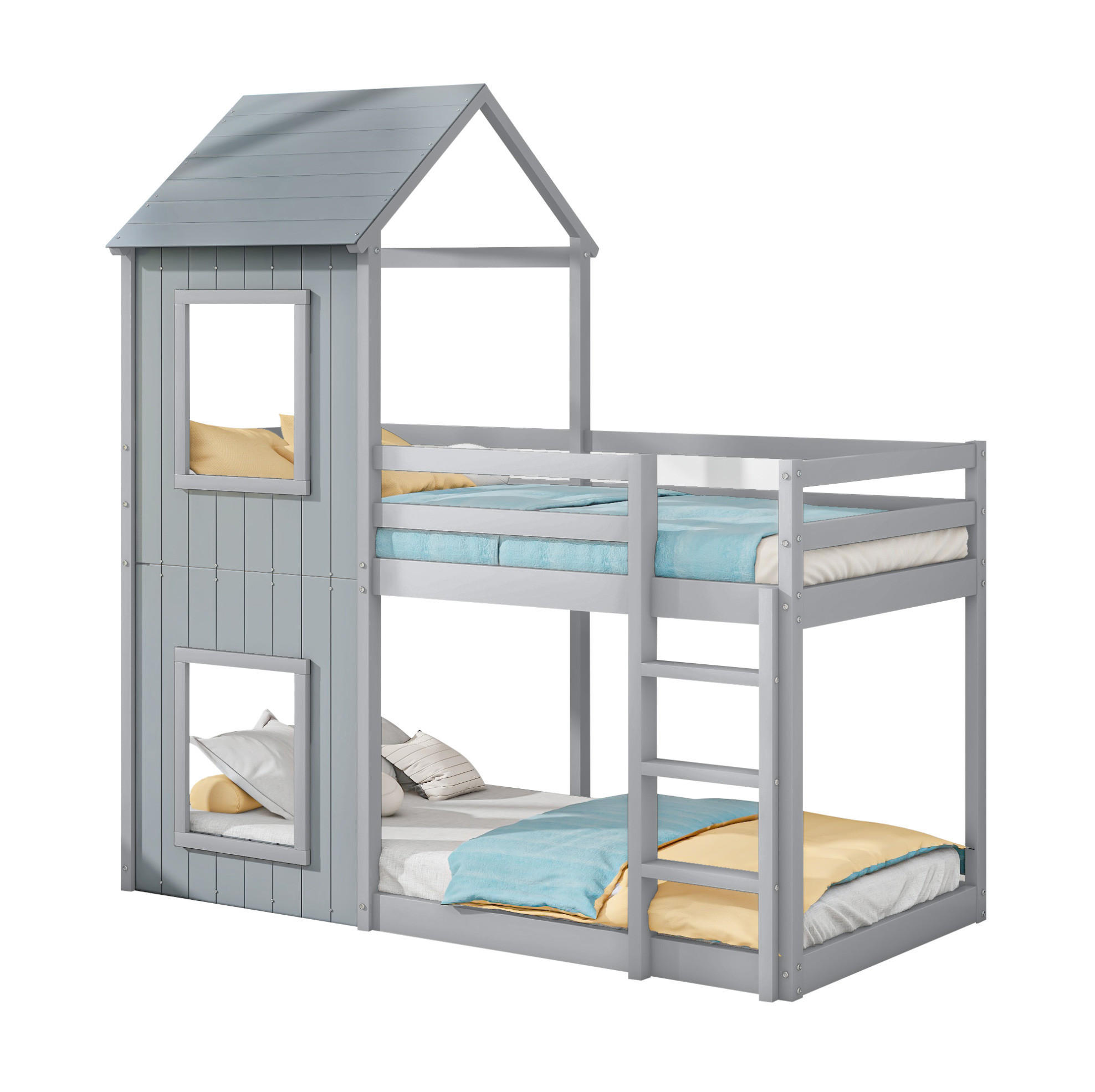 Ivmeu Etagenbett Grau 90x200 cm