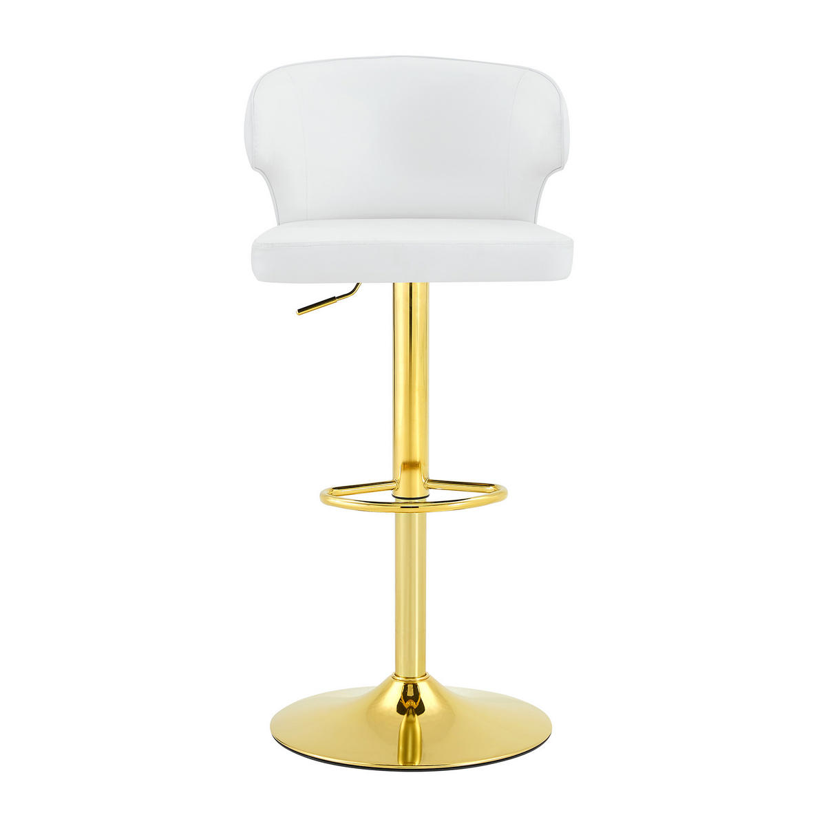 BARHOCKER DE-36724 2er-Set höhenverstellbar mit 360°-Drehung Weiß - Weiß, Metall (45/110/49.7cm) - ComfortXL