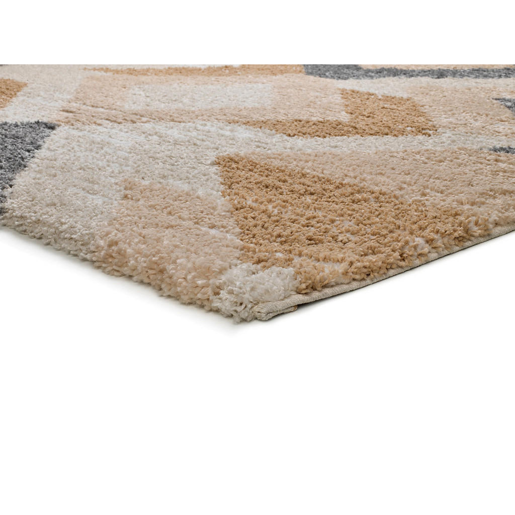 Thumbnail - Atticgo Hochflorteppich, Mehrfarbig, Beige, Creme, Grau, Textil, Grafikmuster, Rechteckig, 60x120 cm, Oeko-Tex® Standard...