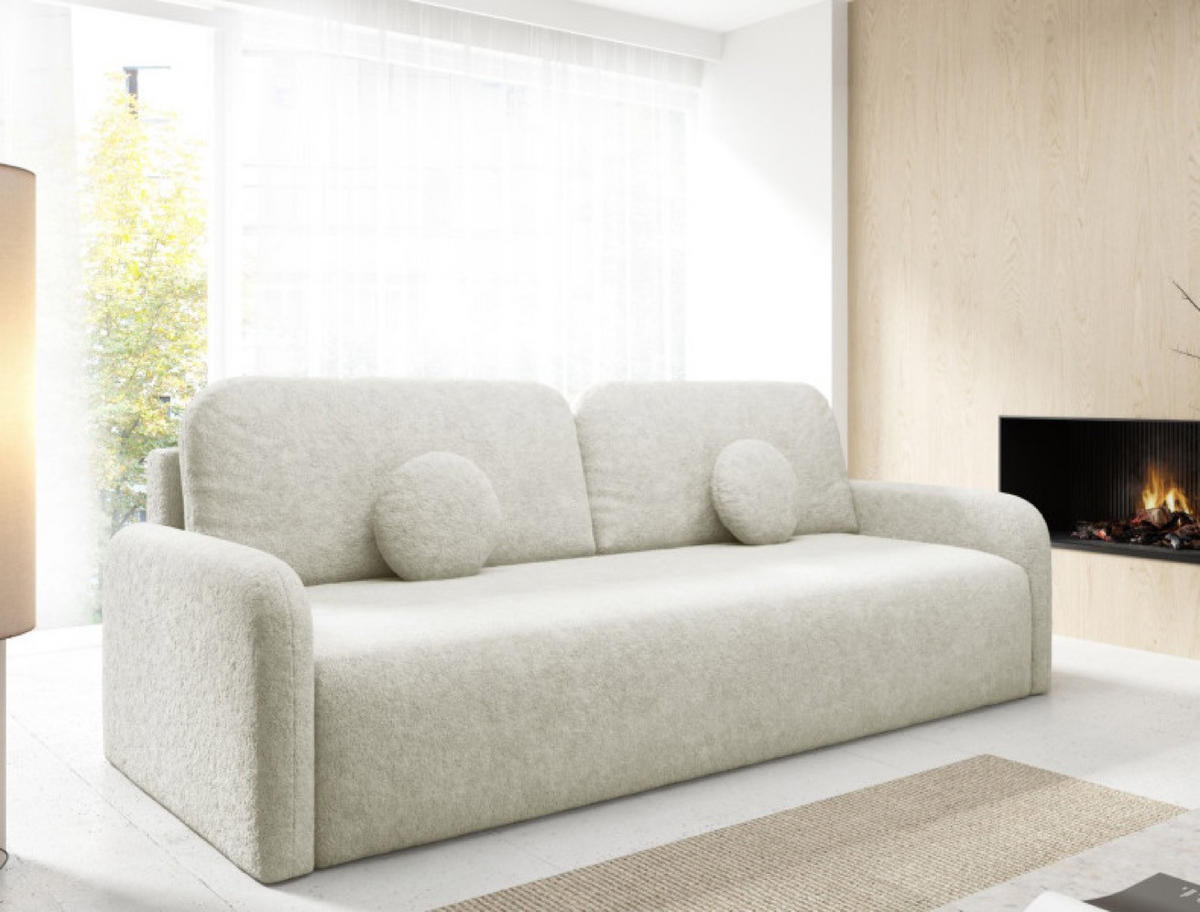 SOFA Grau RAVI Mit Bettkasten In Stoff Fredo 20 - Beige/Grau, Textil (218/90/88cm) - Sepro Meble