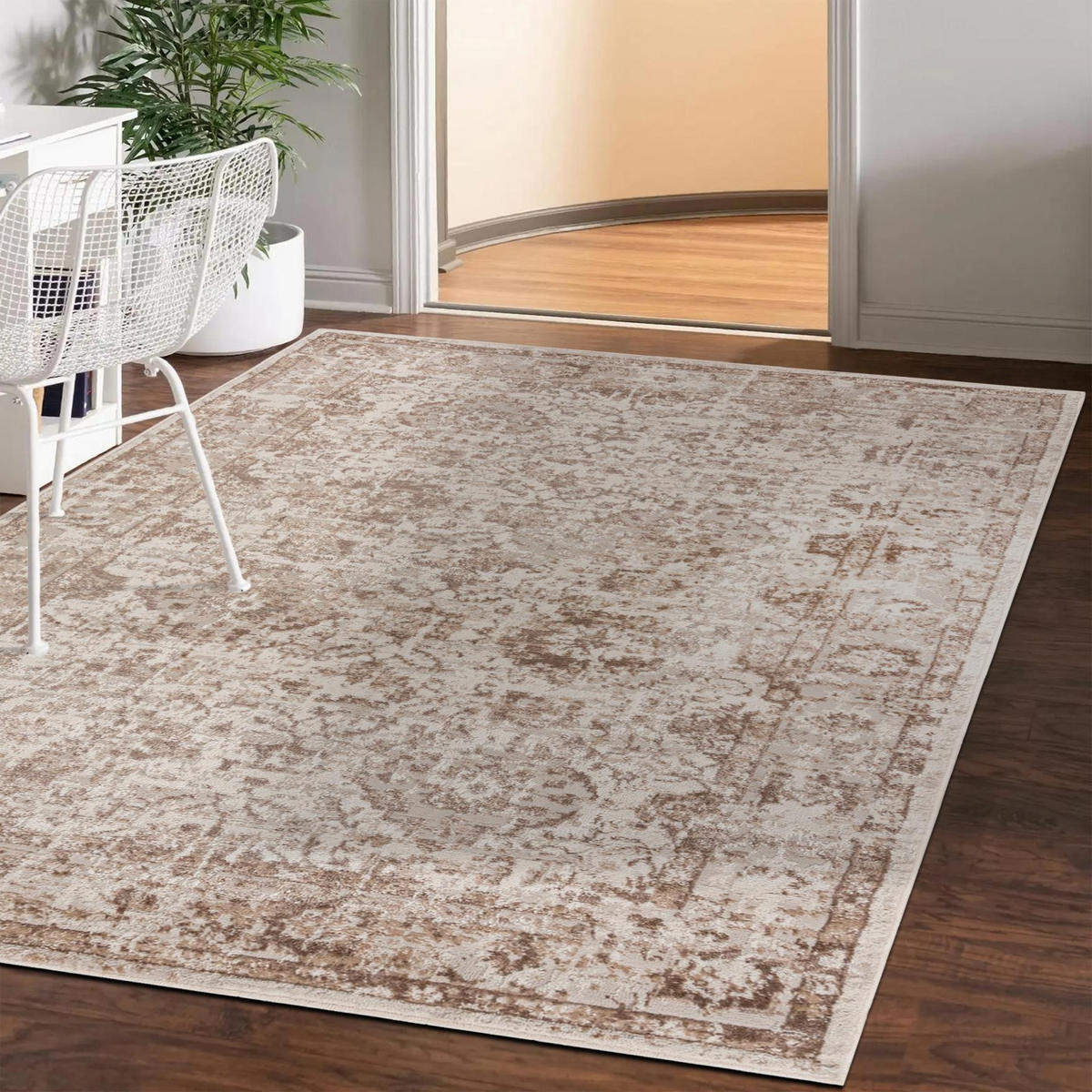 TEPPICH Beige Creme abstrakt - 200 x 300 cm - Beige/Creme, Textil (200/300cm) - Mazovia