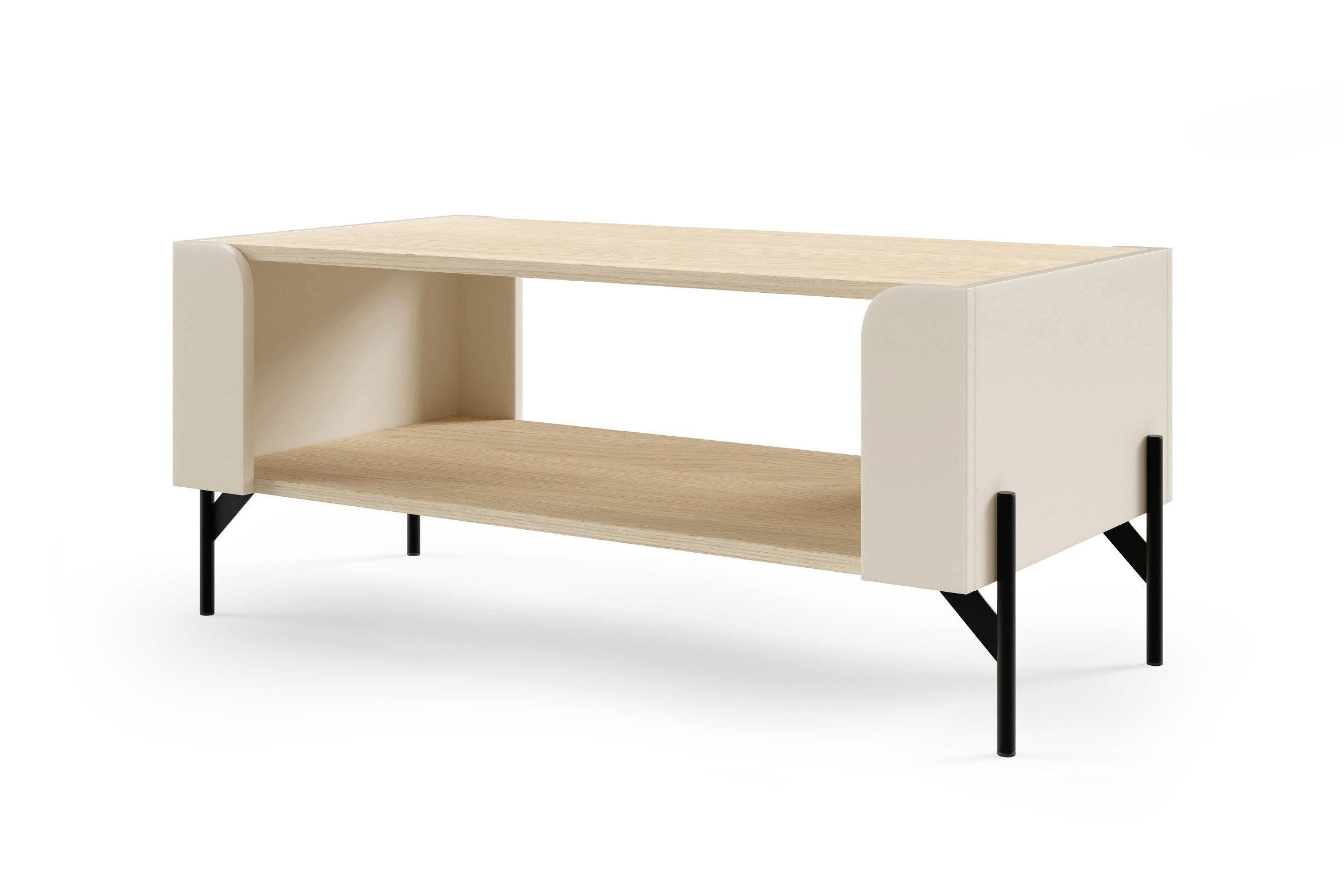 COUCHTISCH SOVI 13 90 / 50 / 40 cm in Macadamia / Eiche Mavelie - Eichefarben/Beige, Holzwerkstoff (40/90/50cm) - Deine Möbel 24