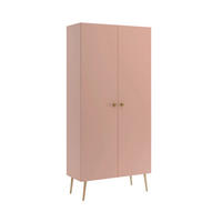 KLEIDERSCHRANK NATURA, 87 cm, Rosa, mit 5 Fächern - Naturfarben, Holz (87/212/41cm) - Excellent Home
