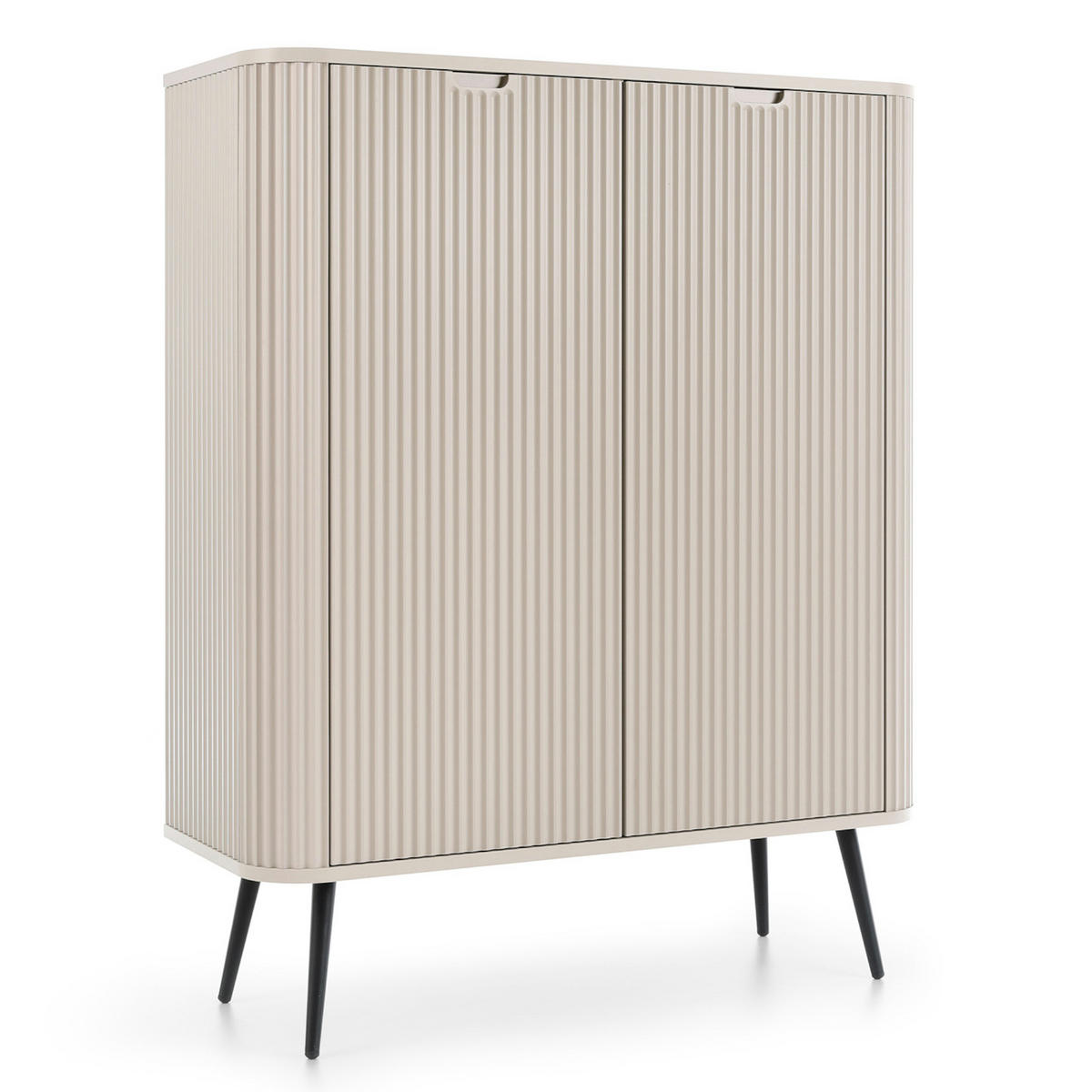 SIDEBOARD MORDEN KOM1 Abgerundeter Korpus Kaschmir Kaschmir - Kaschmir, Holzwerkstoff/Kunststoff (103/129/39cm) - Komodee