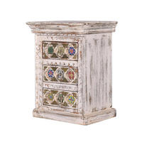 NACHTTISCH aus Mangoholz und Details aus Keramik - Perlmutt, Holz (35/60/45cm) - Giner y Colomer