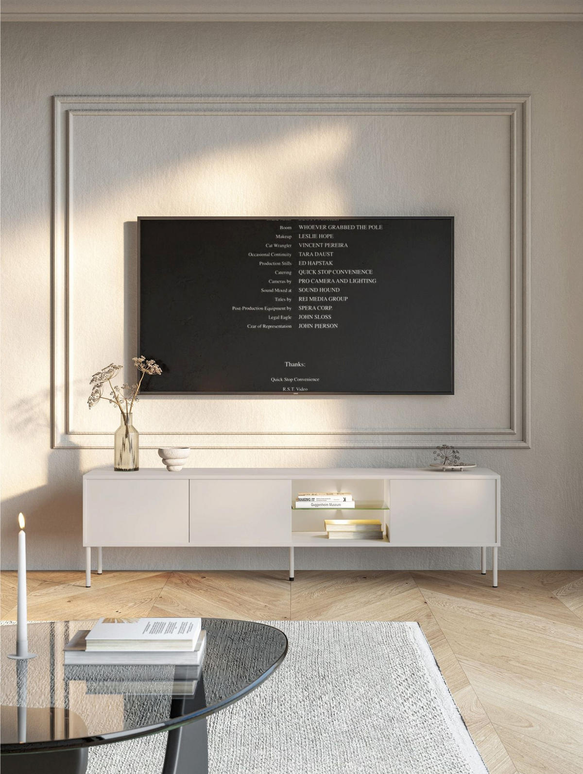TV-SCHRANK Modity Kaschmirgrau 175/47/31 cm - Taupe, Holzwerkstoff/Metall (175/47.5/31.2cm) - Selsey