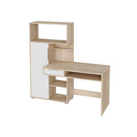 SCHREIBTISCH Sonoma Eiche, Weiß 150/149/92 - Weiß/Sonoma Eiche, Holzwerkstoff (92/150/149cm) - RAUMHIRSCH FURNITURE