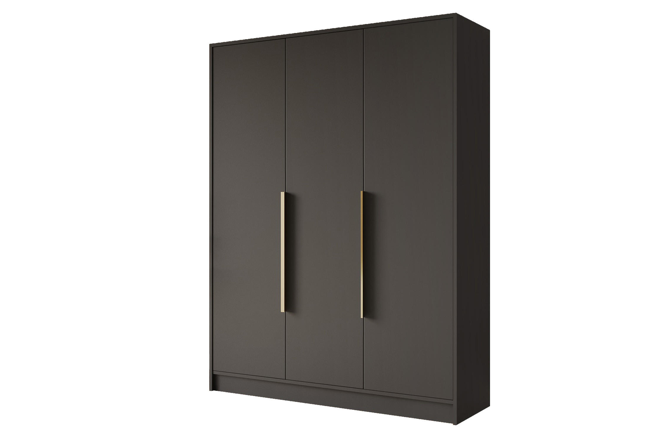 KLEIDERSCHRANK - PORTO - 150 - Schwarz - Goldfarben/Schwarz, Holzwerkstoff (150/200/51cm) - ALTDECOR