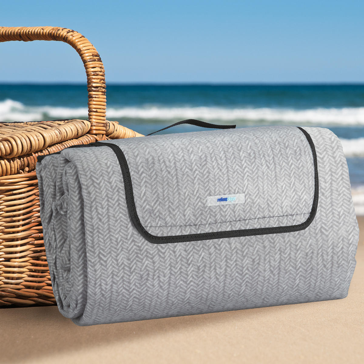 PIKNIKOVÁ deka - různobarevná, kov/textil (300/200cm) - Relaxdays