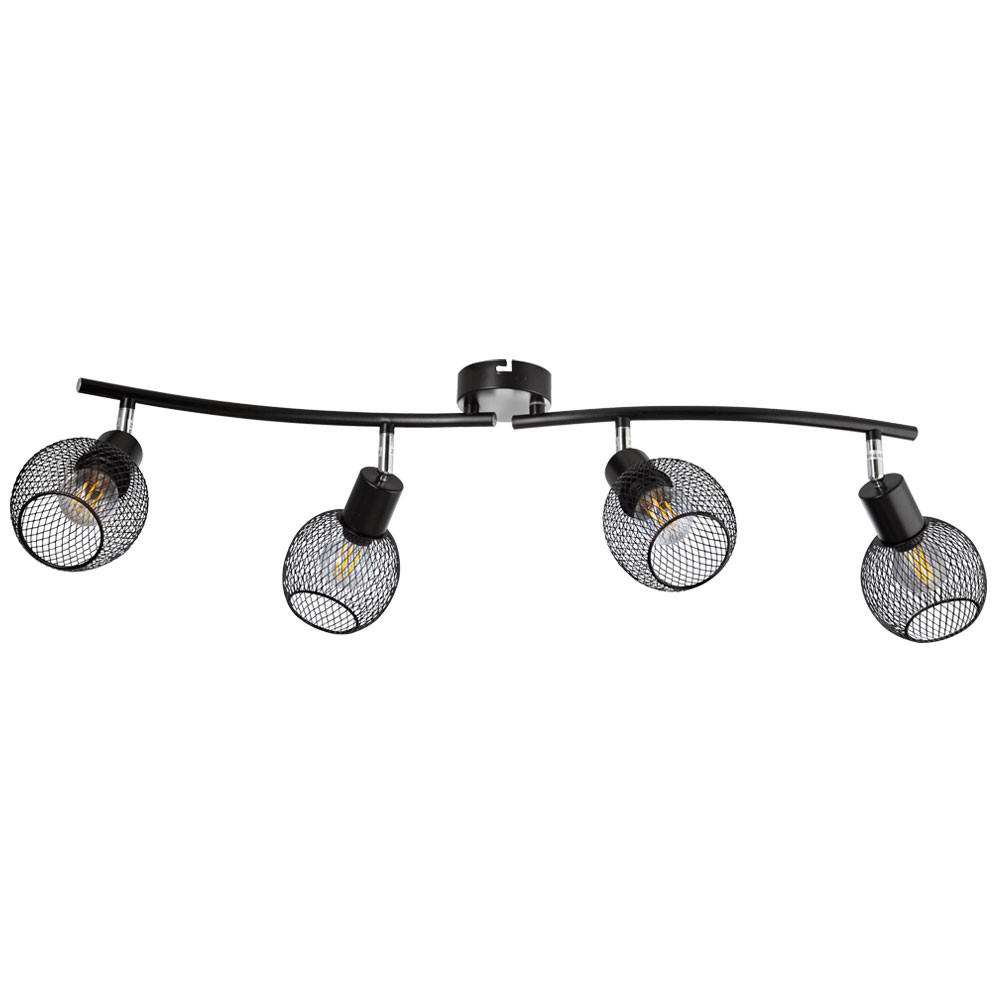 DECKENLEUCHTE HILO Metall Geflecht Schwarz - Schwarz, Metall (70/44/23cm)