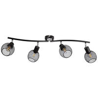 DECKENLEUCHTE HILO Metall Geflecht Schwarz - Schwarz, Metall (70/44/23cm)