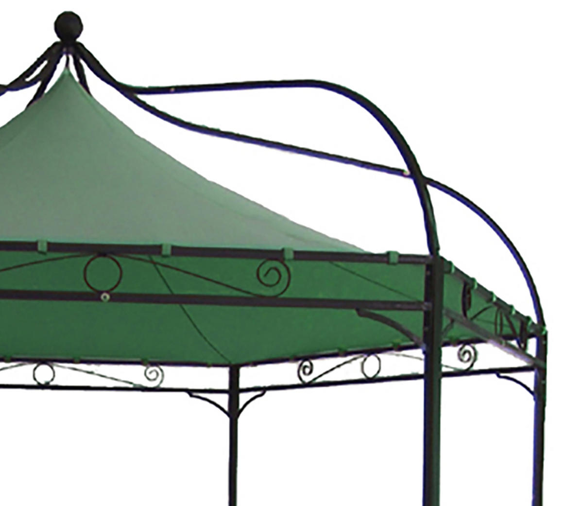 ERSATZDACH für Pavillon Mondura, Pavillondach 6-eckig, Durchmesser 300 cm, Farbe: Grün - Grün, Kunststoff (320/0.3/320cm) - TPFGarden