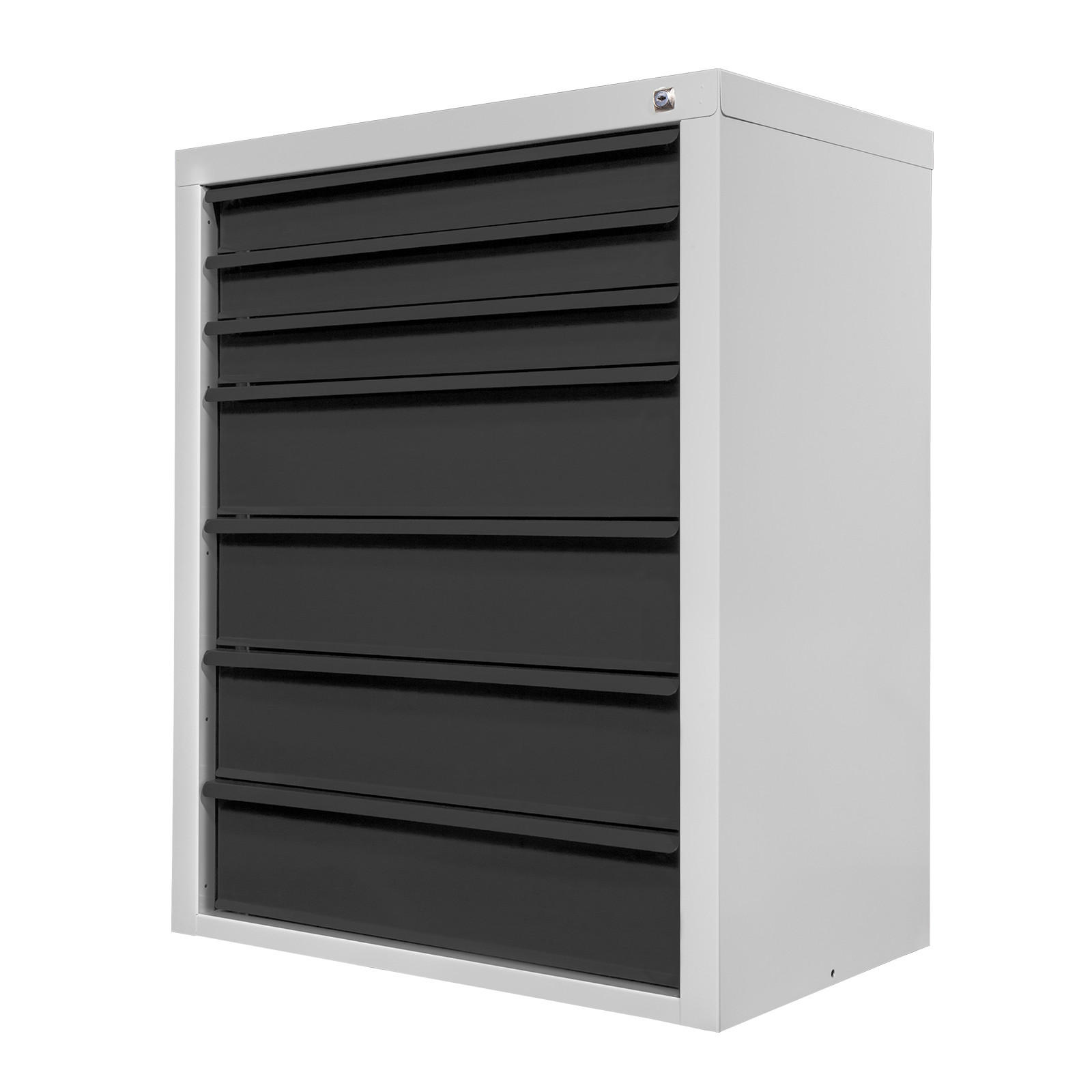 SCHUBLADENSCHRANK Kobra mit 7 Schubladen 90x70x43,5cm Lichtgrau/Anthrazitgrau - Anthrazit/Grau, Metall (70/90/44cm) - PROREGAL