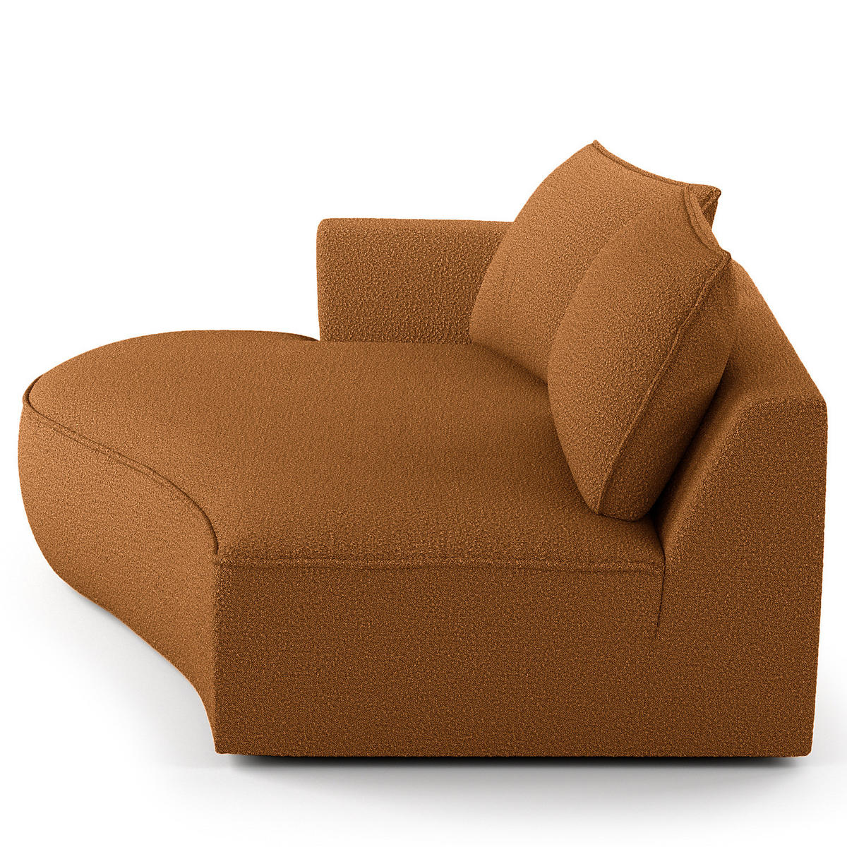 OTTOMANE - modular - Beige/Schwarz, Kunststoff/Textil (196/82/146cm) - home24