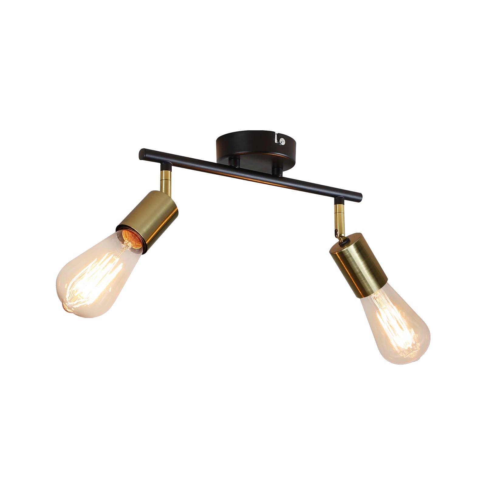 DECKENSTRAHLER Nixie 2-flammig 30/4/12 cm - Goldfarben, Metall (30/4/12cm) - Nettlife