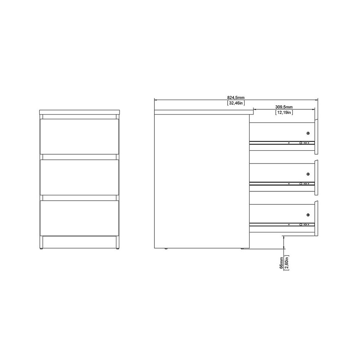 KOMMODE Schwarz - Schwarz, Holzwerkstoff (40/70/50cm) - ebuy24