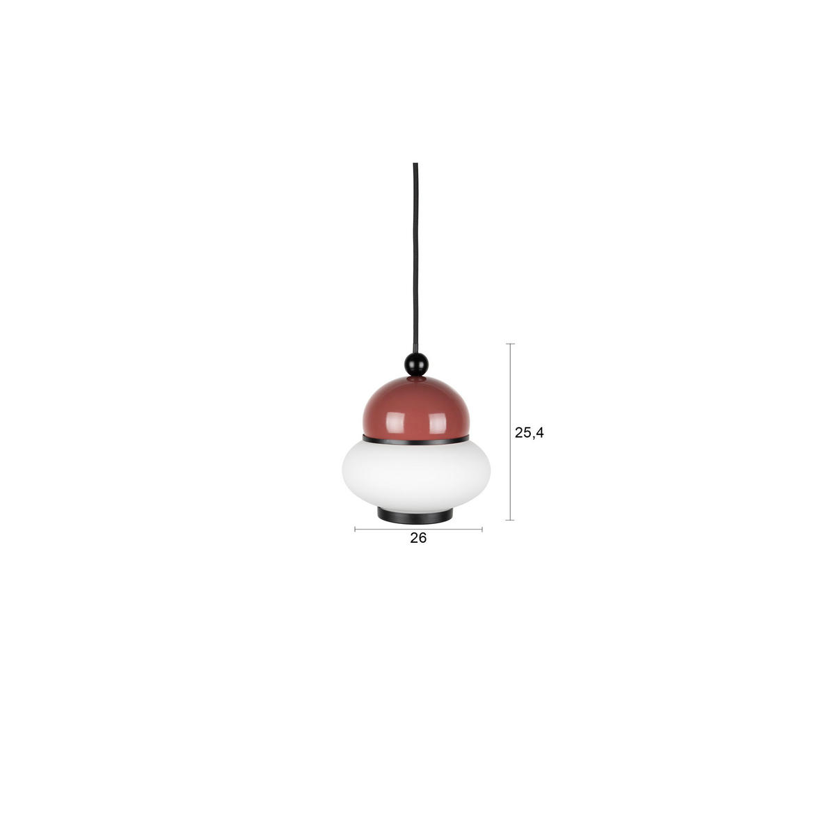 PENDELLEUCHTE Bumble Rot S - Rot, Metall (17.6/17.5/18cm) - Zuiver