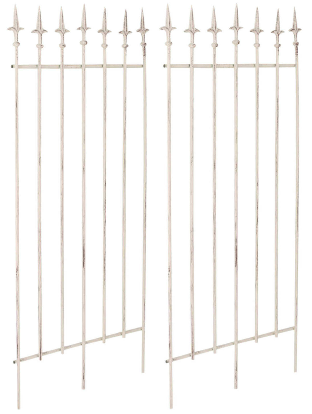 RANKGITTER 2er Set Metall antik-creme - Creme, Metall (50/100/0.7cm) - CLP