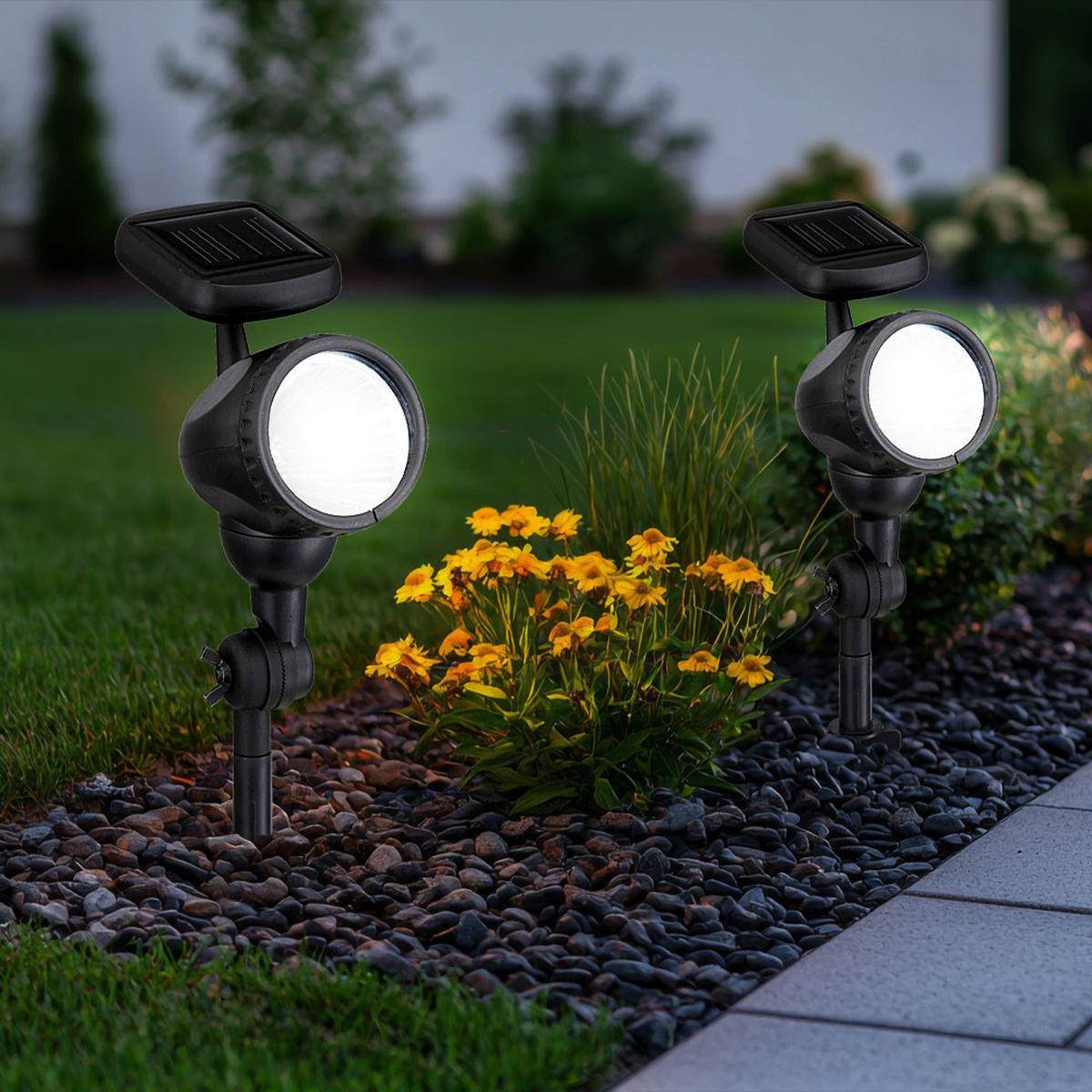 LED AUSSEN-WANDLEUCHTE MOA Schwarz 2er Set - Schwarz, Kunststoff (7.2/17/8.5cm) - Globo Lighting