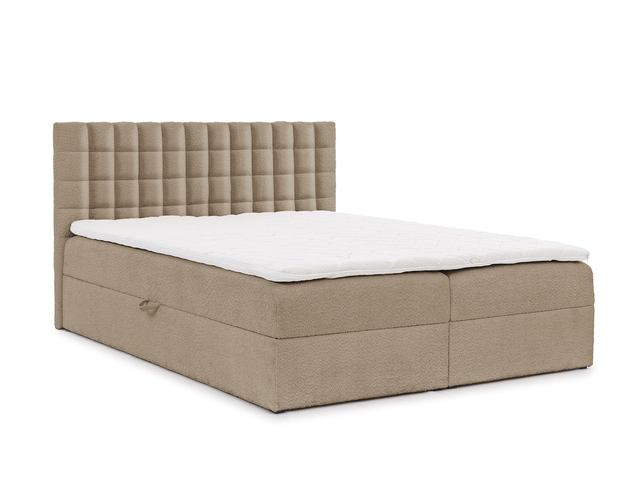 BOXBETT Toribo In überlänge - Beige, Holzwerkstoff/Textil (140/220cm) - Fun Möbel