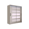SCHWEBETÜRENSCHRANK Westa V, mit RGB LED Beleuchtung - Kaschmir/Silberfarben, Holzwerkstoff/Metall (150/200/58cm) - MIRJAN24