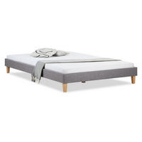 POLSTERBETT mit Lattenrost 160/200 cm in Grau - Grau, Textil (160/200cm) - Homestyle4u