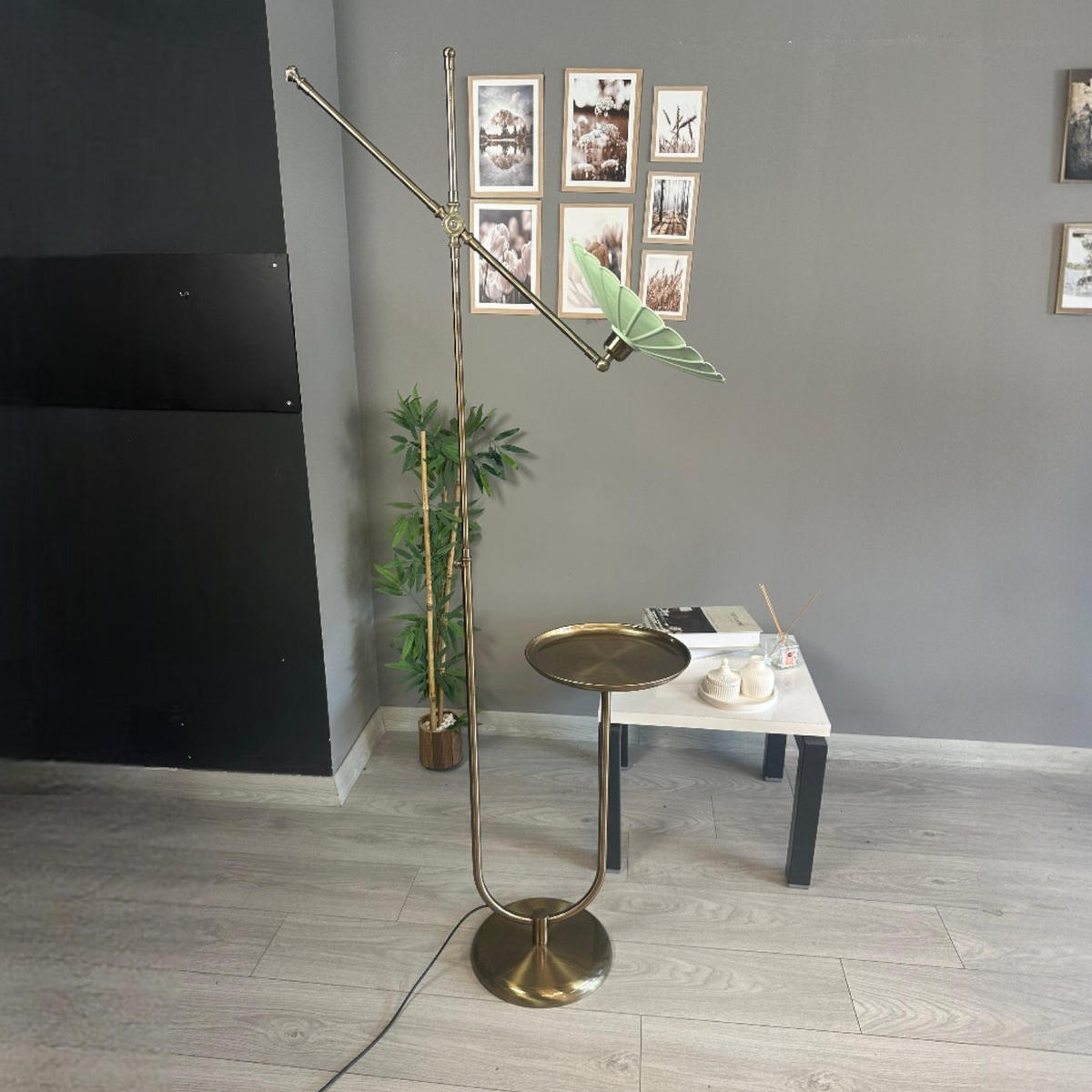 STEHLAMPE Uxelor 170 Cm - Messingfarben, Metall (30/30/170cm) - Bamyum