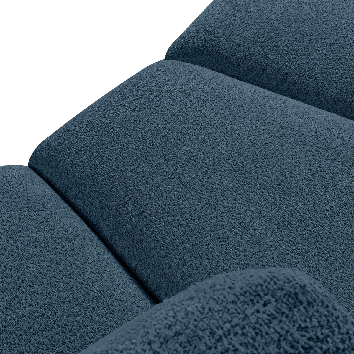 5-SITZER ECKSOFA ZUCCO Boucle links, Nachtblau - Dunkelblau, Textil (430/84/105cm) - KONSIMO®