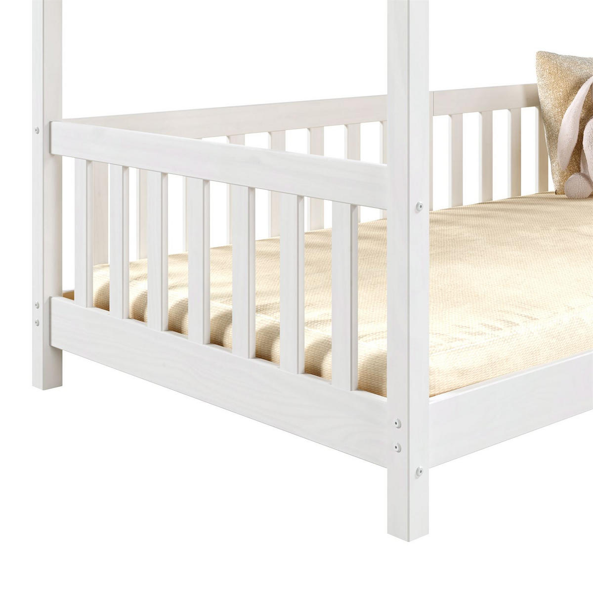 HAUSBETT NINA 90X200 CM - Weiß, Holz (96/135/206cm) - IDIMEX