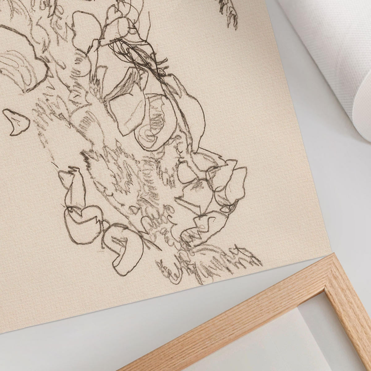 POSTER - 29x21 cm (A4) - Egon Schiele - Gebirgsbach - Beige, Textil (29.7/21/0.1cm) - TULUP