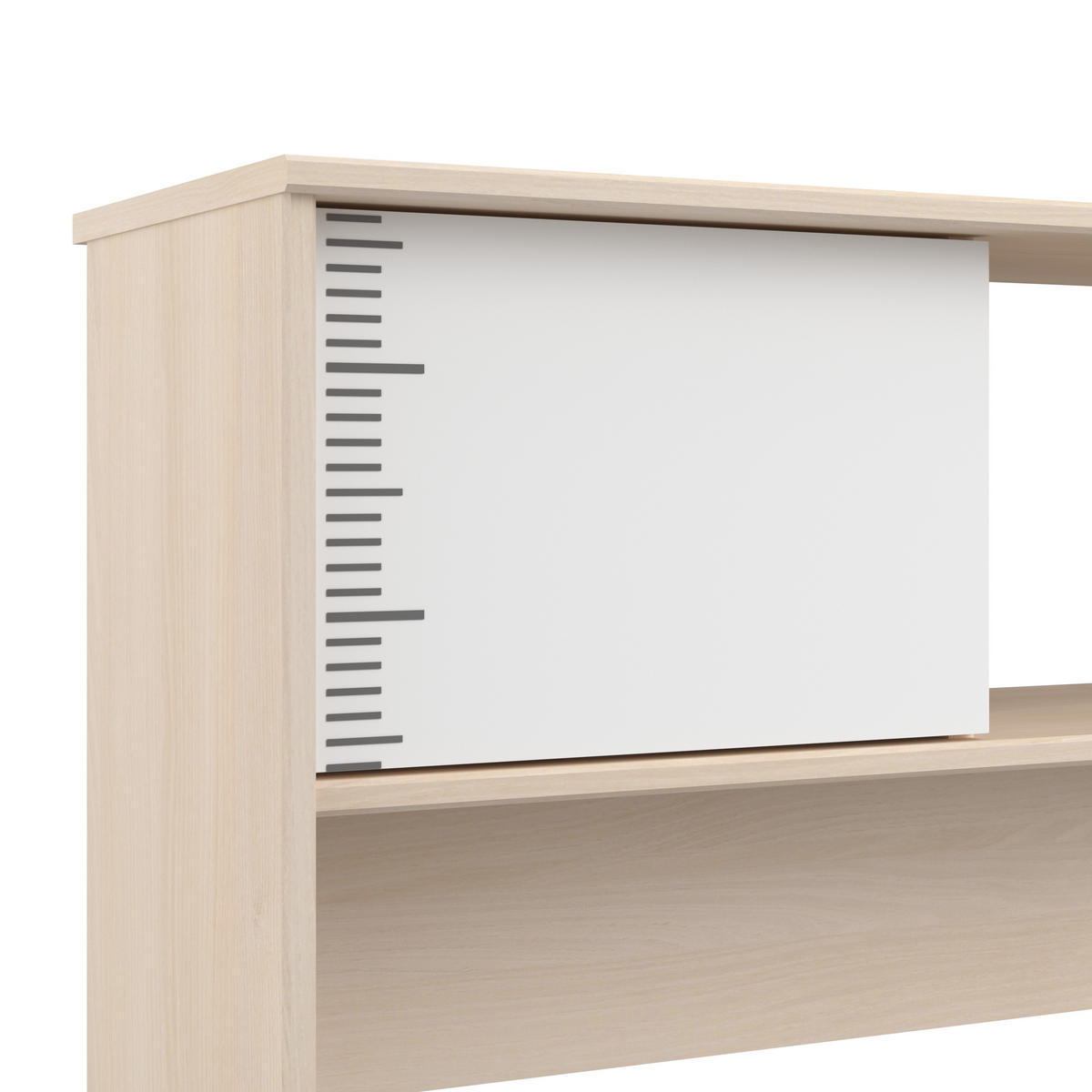 JUGENDZIMMER Hochbett Charly 23 in Akazie und Weiß von Parisot Komplett Set - Braun, Holzwerkstoff (80/200/120cm)