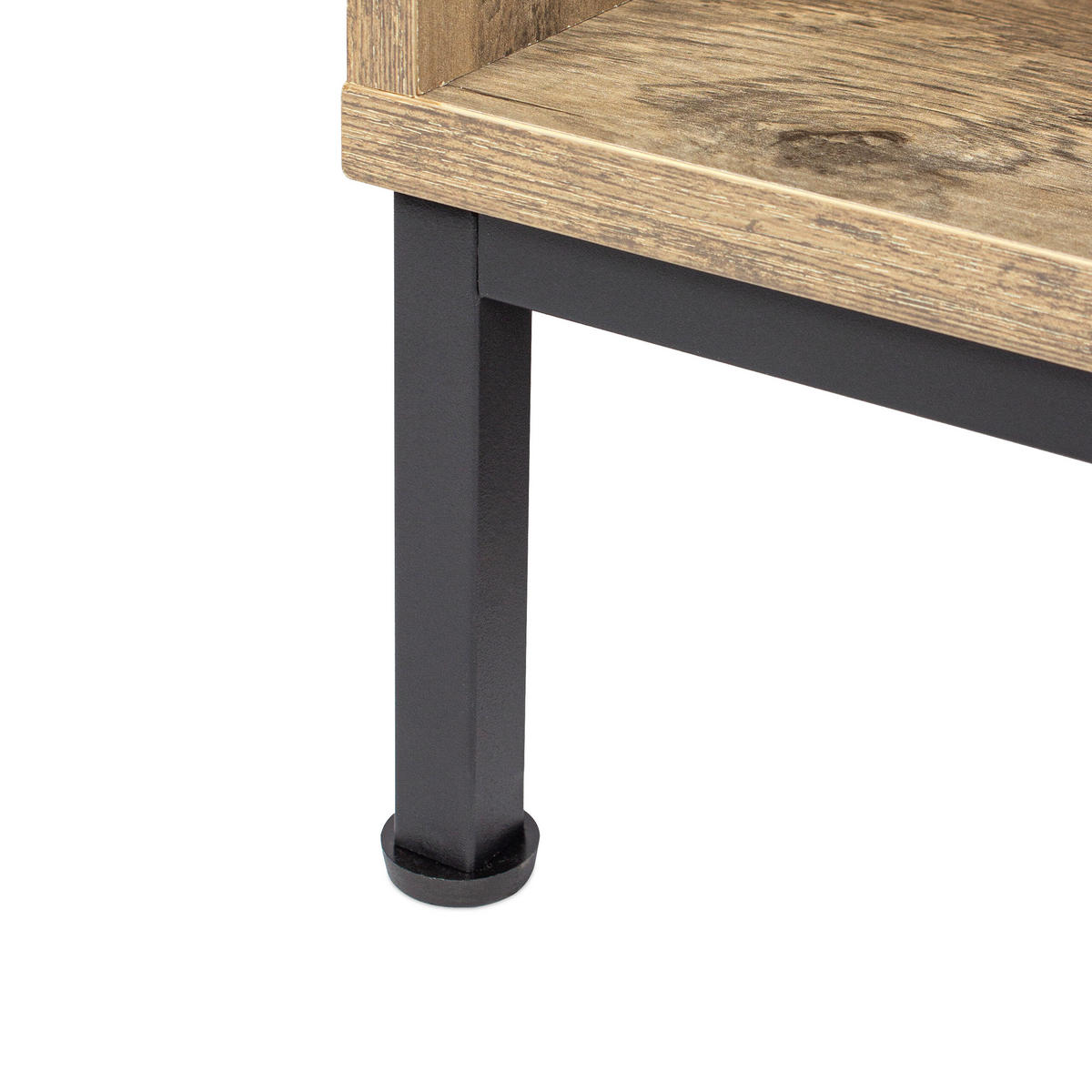 TV-LOWBOARD - Schwarz, Holzwerkstoff/Metall (106/40/39.5cm) - Relaxdays