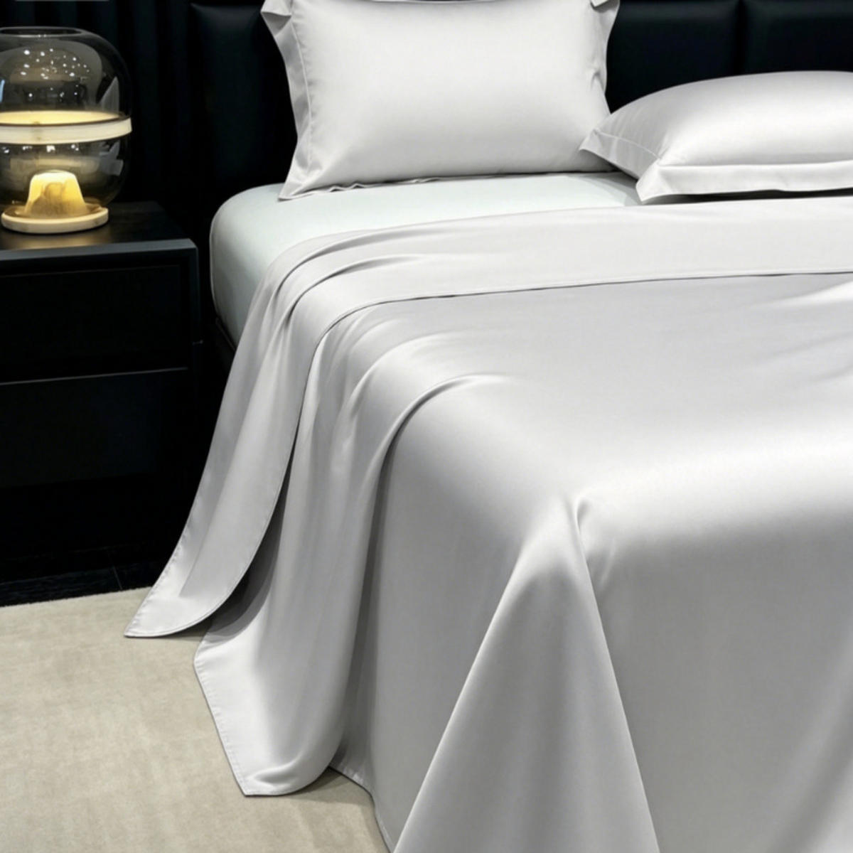 BETTWÄSCHE,SILBER, Eisseidenstoff, 230 x 120 cm - Grau, Textil (120/230cm) - Authentics
