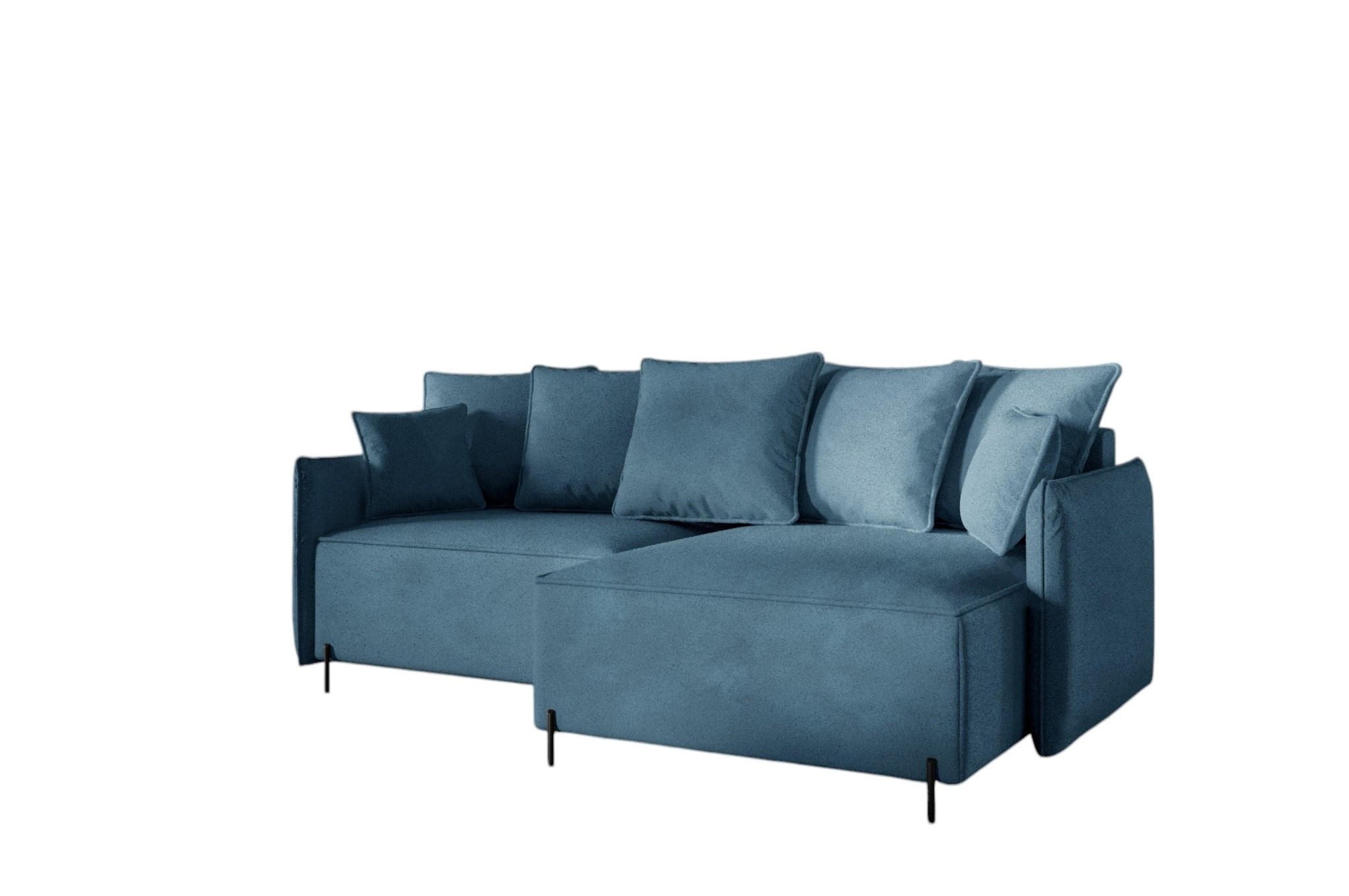 ECKSOFA Betto - Blau, Holzwerkstoff/Textil (221/148cm) - Fun Möbel