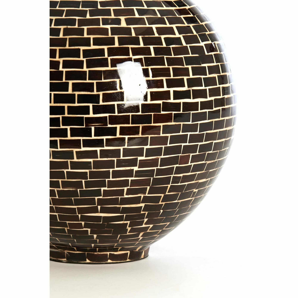 VASE Elorza Braun 28/28/35 cm - Braun, Holz (35cm) - Light & Living