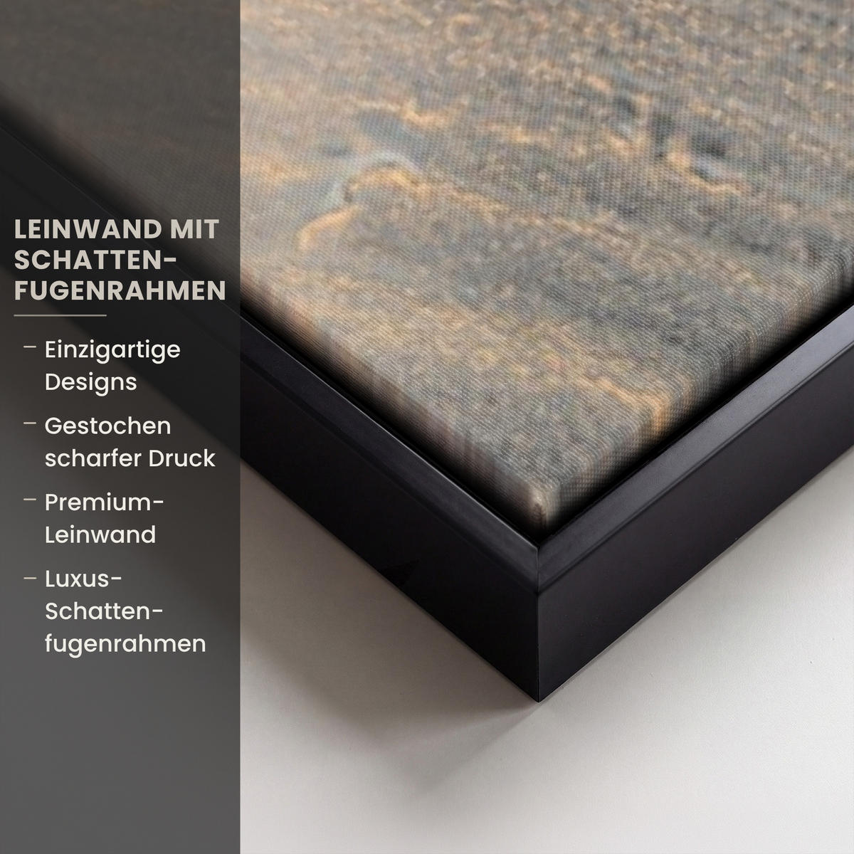 LEINWAND Bilder mit Rahmen - Grau - Luxus - Gold - Marmor - 100x150 - Dunkelgrau, Textil (100/150cm) - MuchoWow