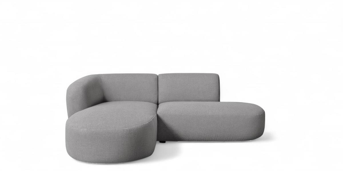 ECKSOFA Babette - Grau, Holzwerkstoff/Textil (188/242cm) - Fun Möbel