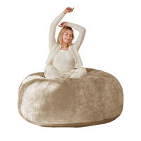 SITZSACK Apricot klappbar - Hellbraun, Textil (120/60/120cm) - WISHDOR
