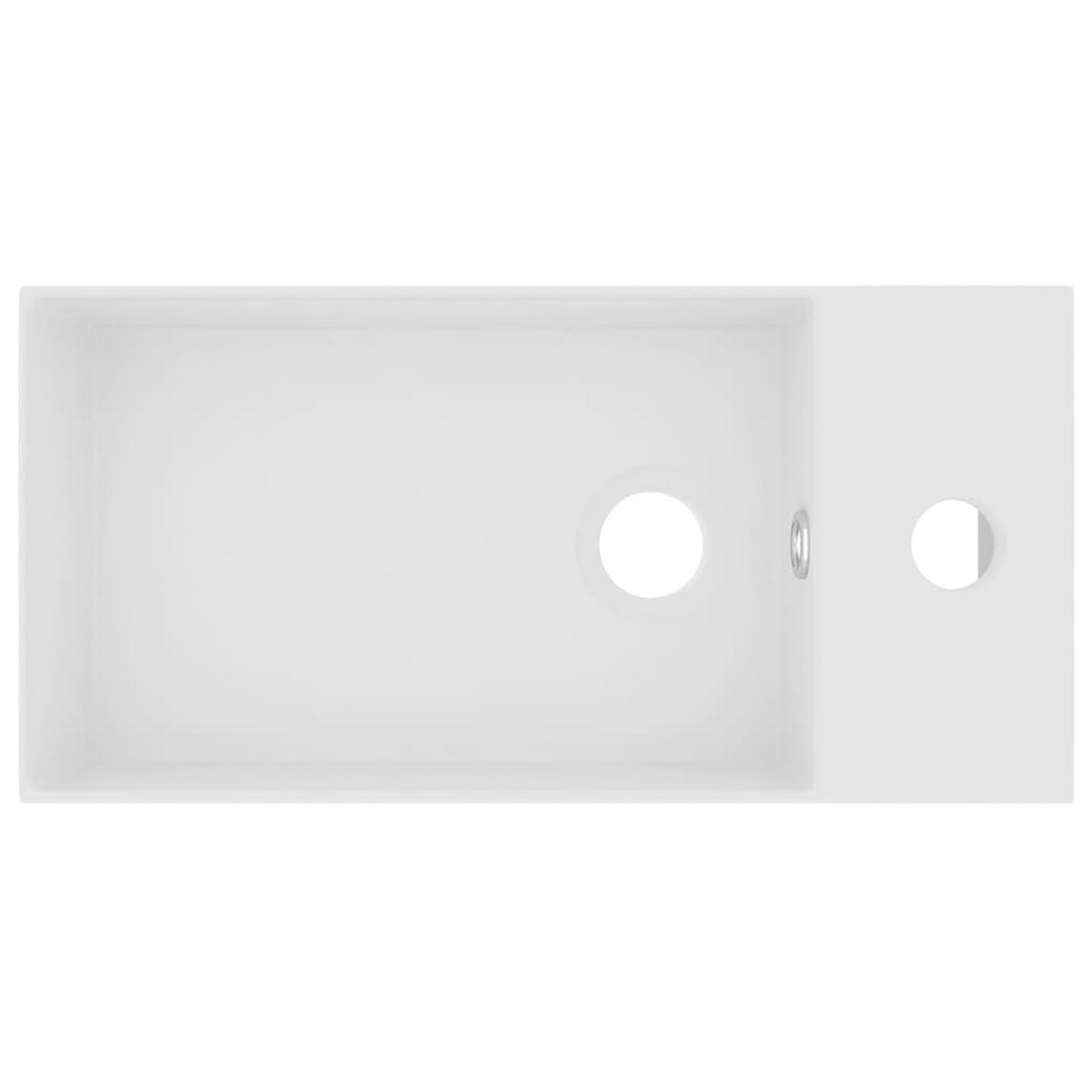 WASCHBECKEN Langner 48/25/15 cm - Weiß, Keramik (48/15/25cm) - Nettlife