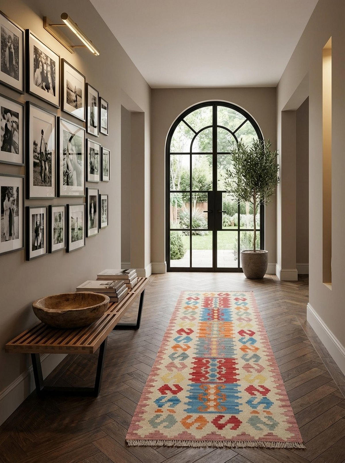 HANDWEBTEPPICH Kelim Gashgai Mehrfarbig 194/57 cm Schurwolle - Multicolor, Textil (57/194cm) - Looma