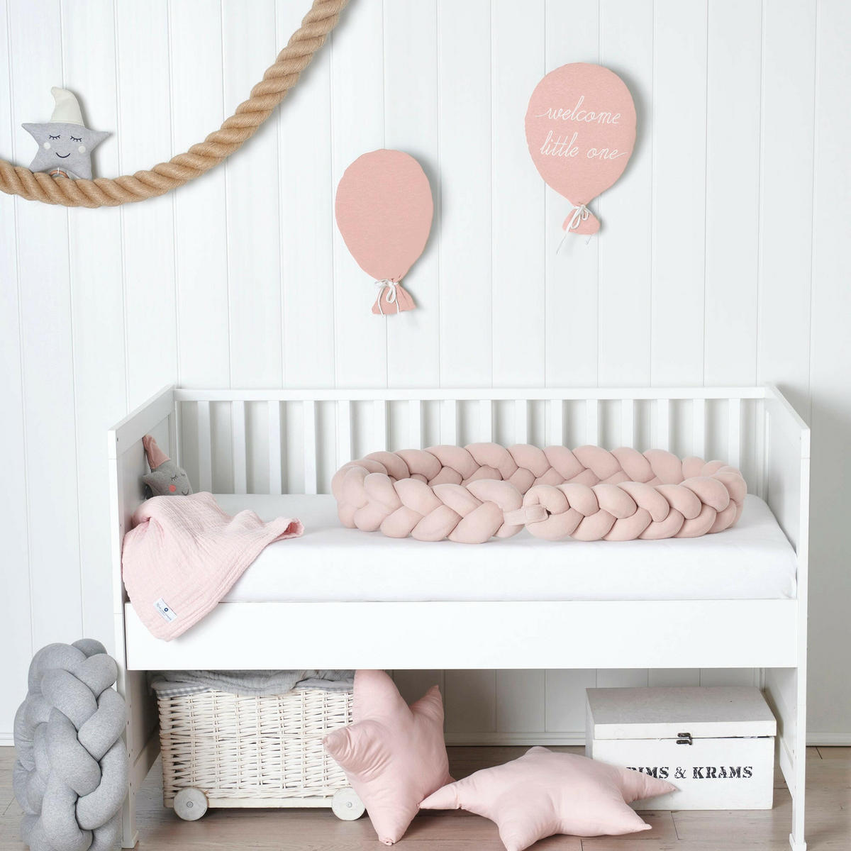 KISSEN Ballon Rosa - Rosa, Textil (30/25cm) - nordic coast company