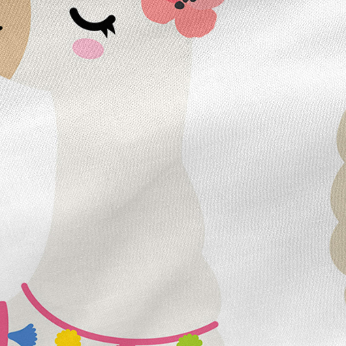 NORDIC-SACK cute llamas 90x200 cm ohne füllung mehrfarbig - Multicolor, Textil (90/200cm) - Happy Friday