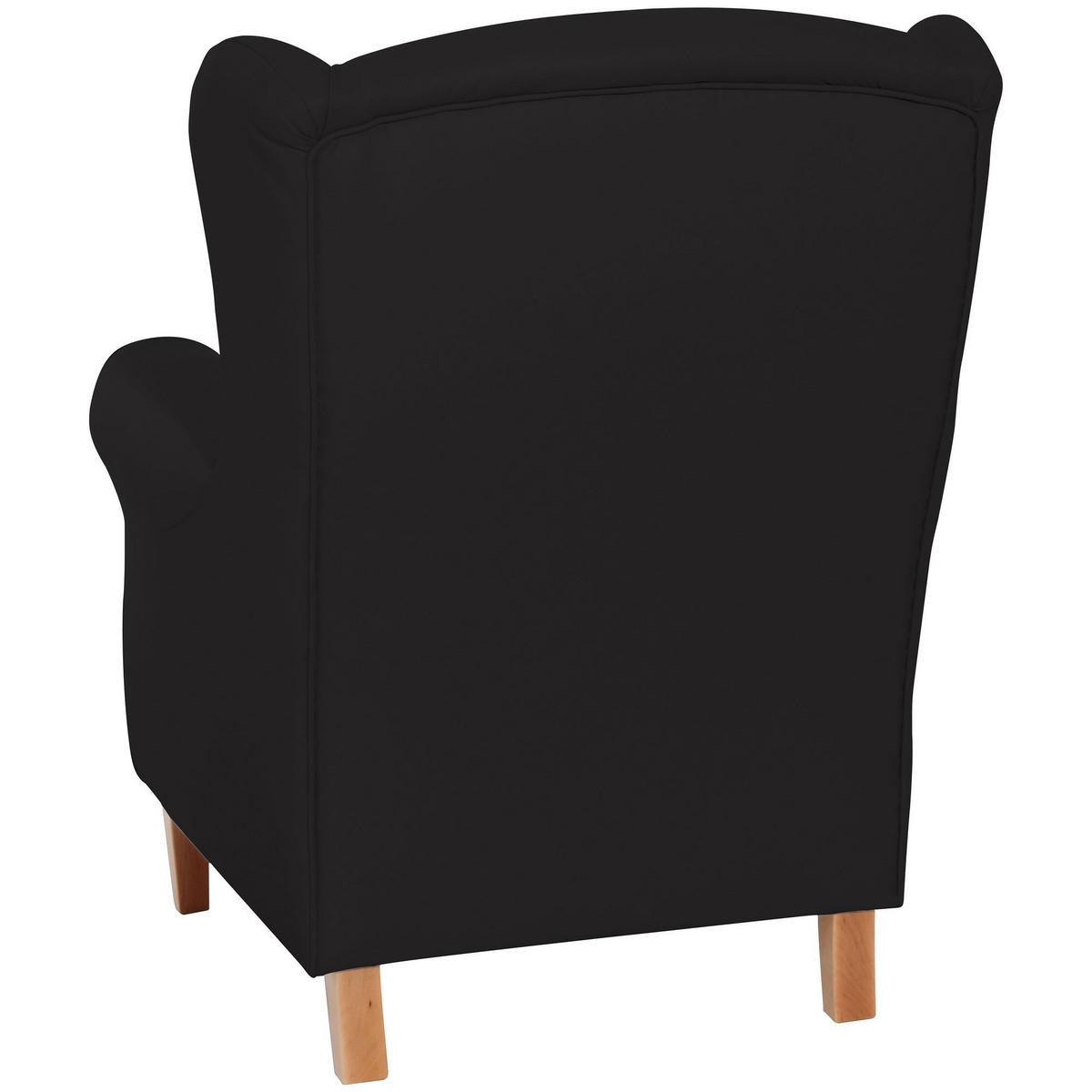 OHRENSESSEL Karlen Bezug Kunstleder Buche natur / schwarz - Buchefarben/Schwarz, Kunststoff (86/103/77cm) - 58aufmkessel