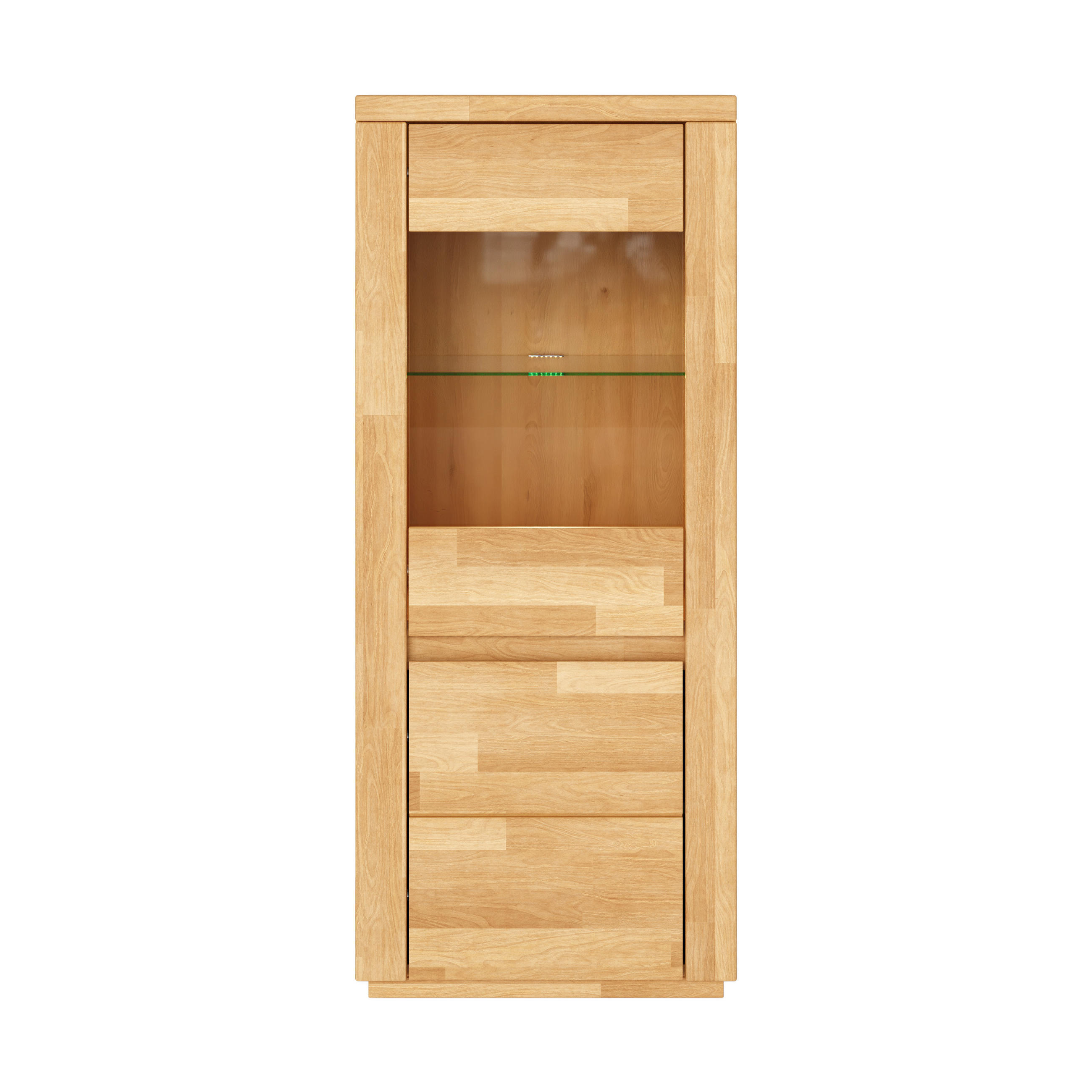 VITRINE Viborg - Buchefarben, Holz (35/48/140cm) - kiki design